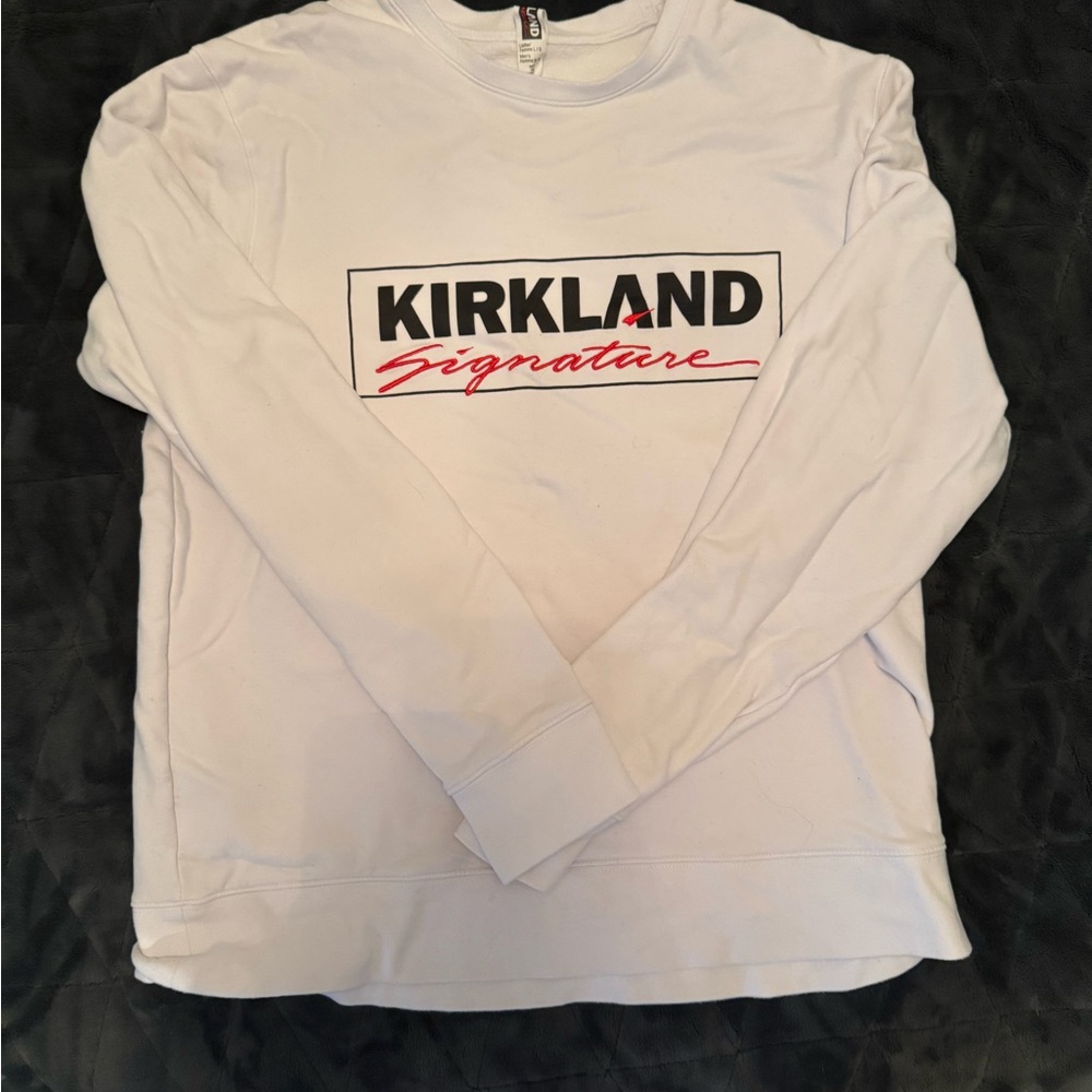 Kirkland Signature White Long Sleeve Sweatshirt